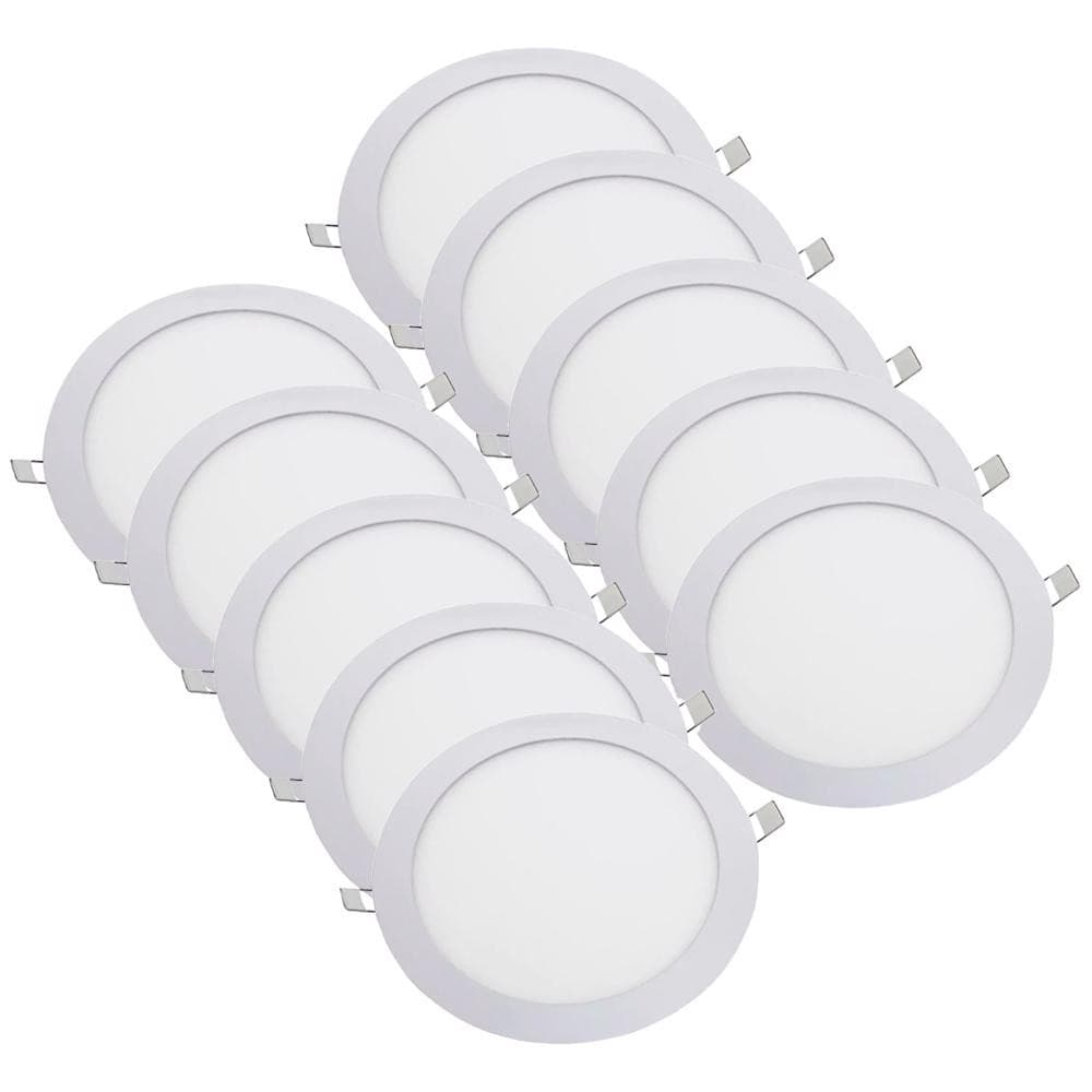 Kit Luminária Plafon LED Redondo de Embutir 24W - 4000K Com 10 Unidades (520,0044) - Noll LED