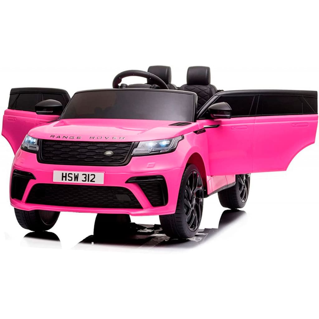Carrinho Elétrico Feminino Infantil Land Rover Velar Rosa Com Led Luzes MP3 Farol SD Controle Remoto