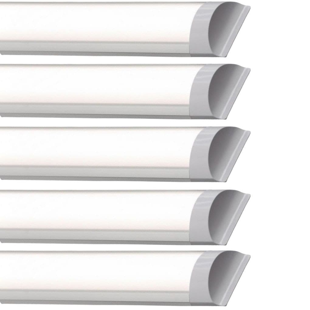 Kit 5 Luminária de Teto Slim Sobrepor Led 120cm 36w Branco Frio 6500k - Iluminação Residencial