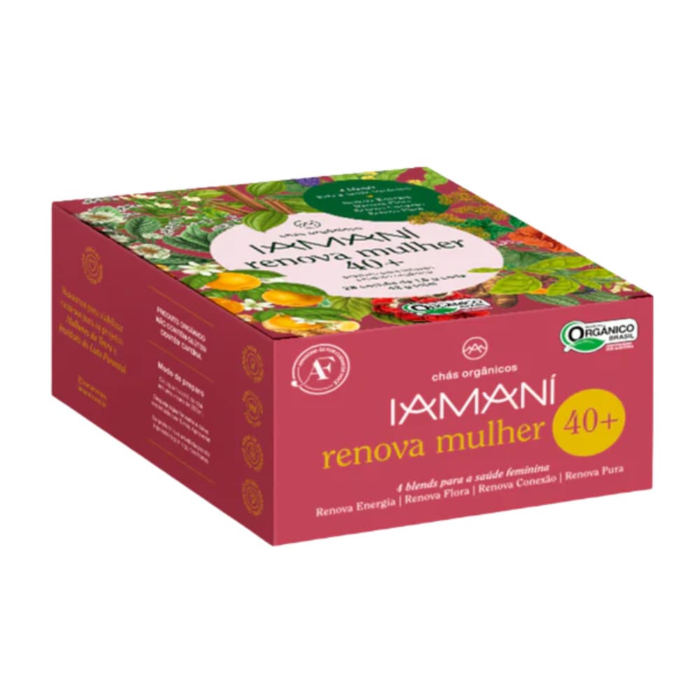 Chá Orgânico Renova Mulher 40+ Iamani Climatério Menopausa