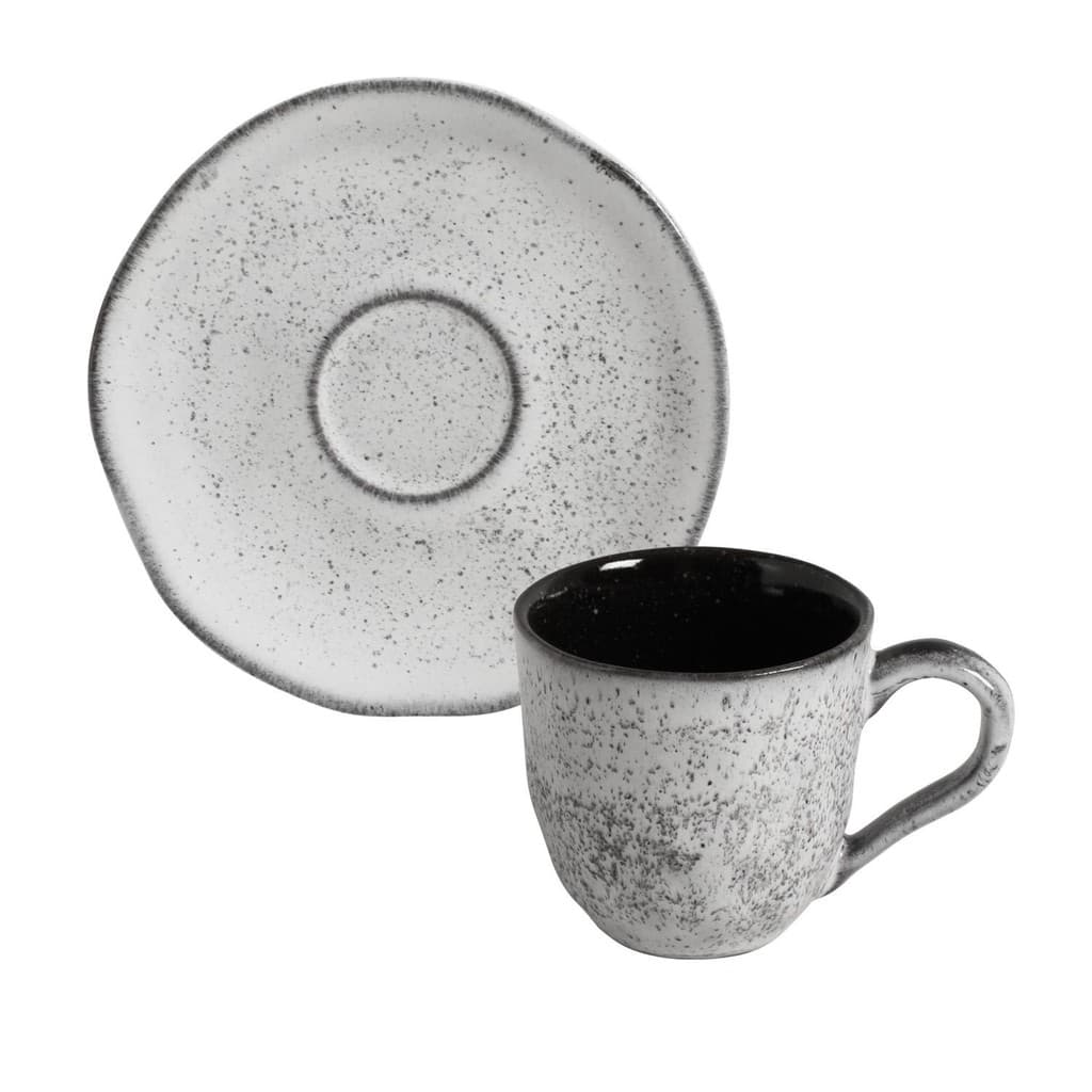 Conjunto com 6 Xícaras de Café com Pires Orgânico Echo 120ml