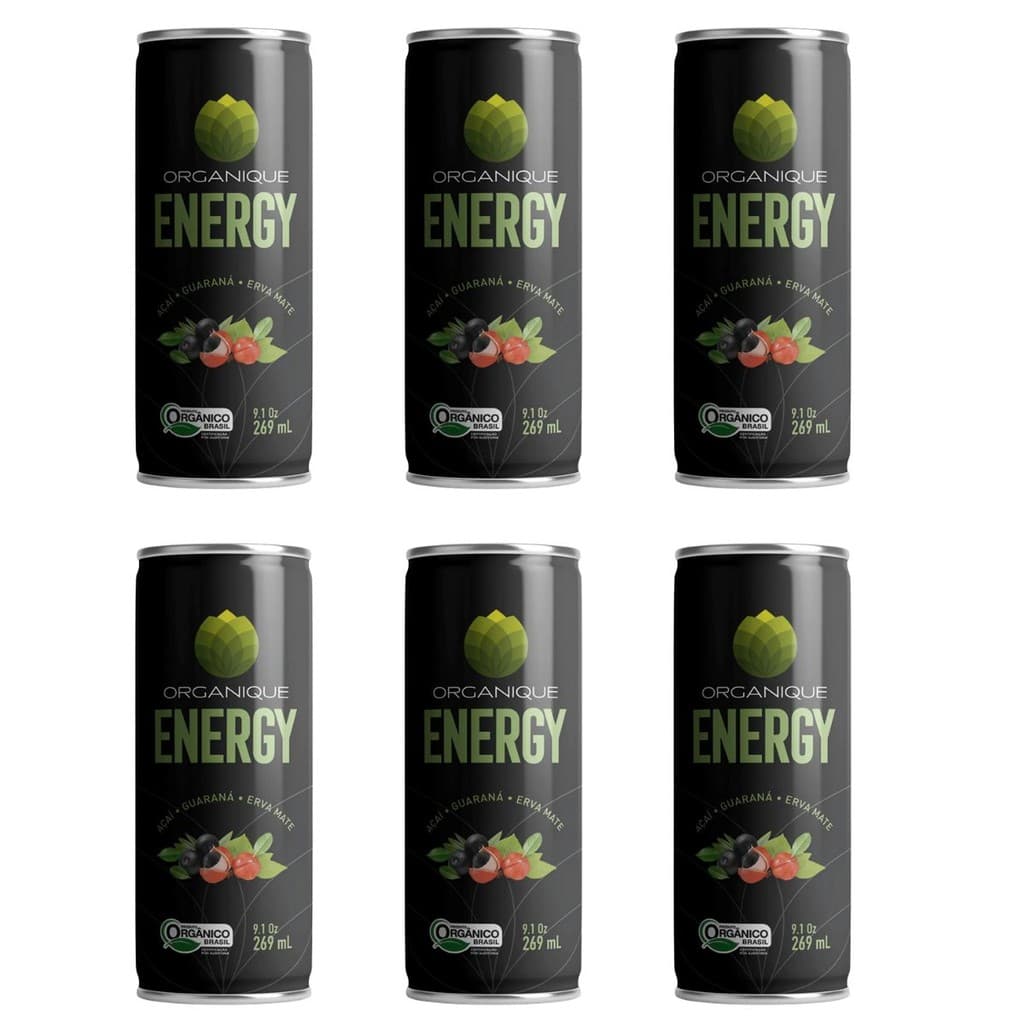 Energético Orgânico Organique Tradicional Lata 269ml Kit 6un