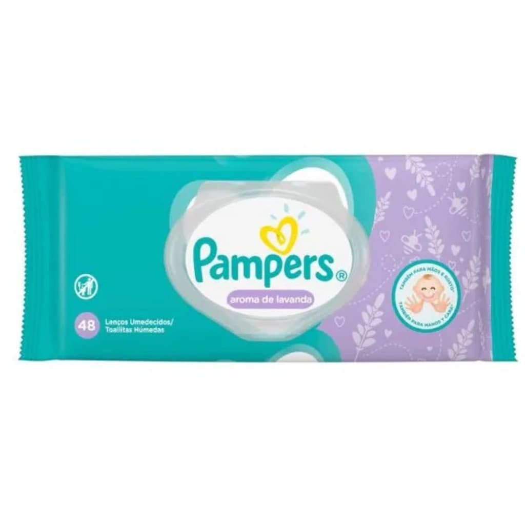 Lenço Umedecido Pampers Aroma de Lavanda 48 Unidades