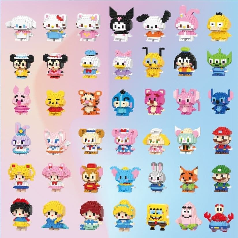 Crianças bloco de construção brinquedos brinquedos educativos Animal Anime Mini brinquedos- &&- * &&- * &&&&&-