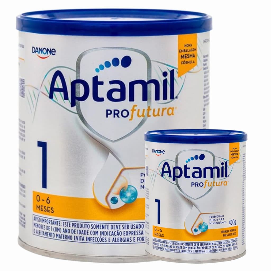 2 LATAS- Fórmula infantil leite em pó Aptamil Profutura 1 Danone -400g