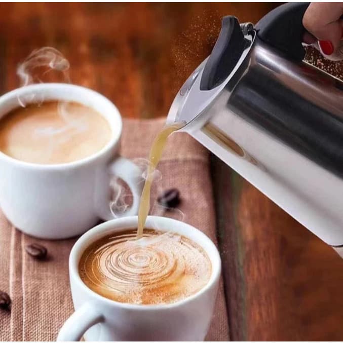 Cafeteira Chaleira Bule Taça Garrafa Cozinha Recipiente Café Expresso Xícaras Copo Italiana Inox