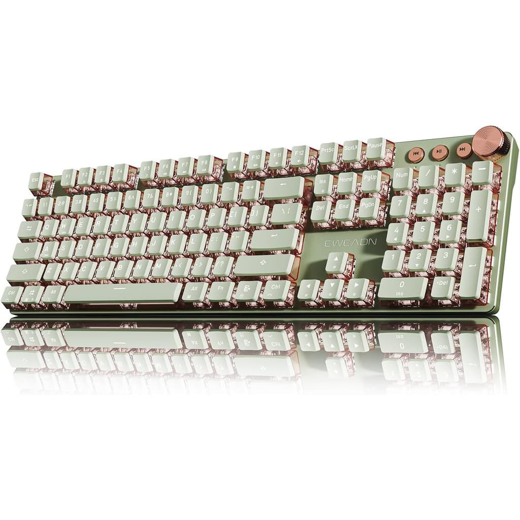 Teclado Mecânico Com Fio V20 , Teclados LED Retroiluminados De 104 Teclas , Botão De Controle De Mídia , De Computador I