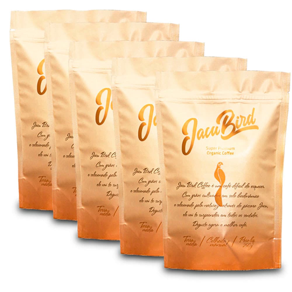 Jacu Bird Café em Grãos Kit 5 pacotes de 250g