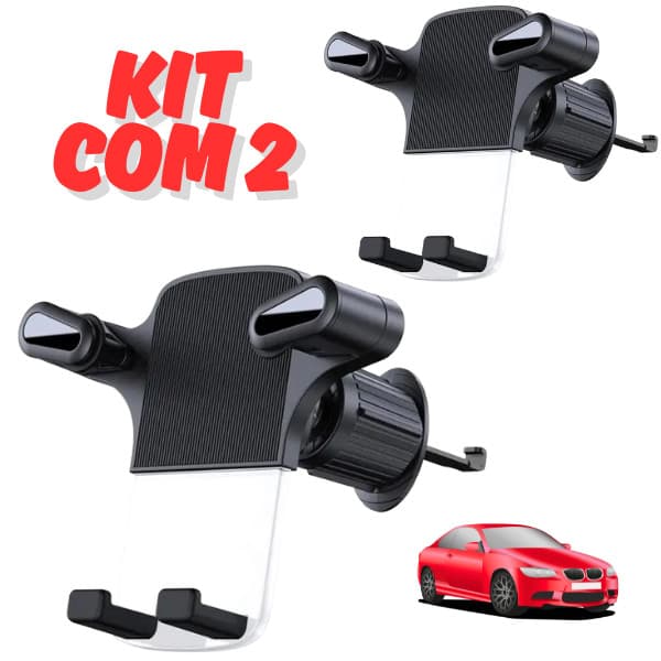 Kit 2 Suportes Veicular Carro para celular 360 Ventilacao de Ar Suporte Celular GPS