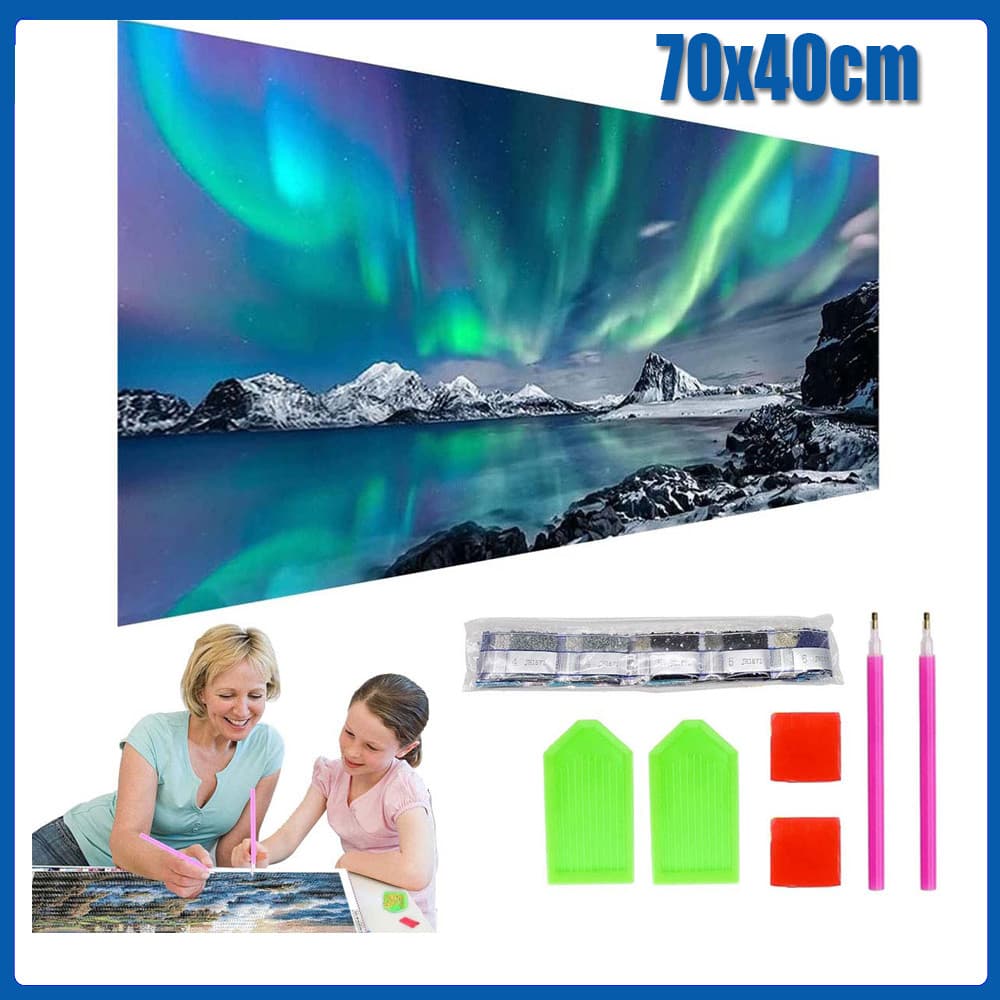 Pintura Diamante 5D Pintura de Diamante Conjunto De Pintura Com Diamante Para Adultosaurora 70x40cm