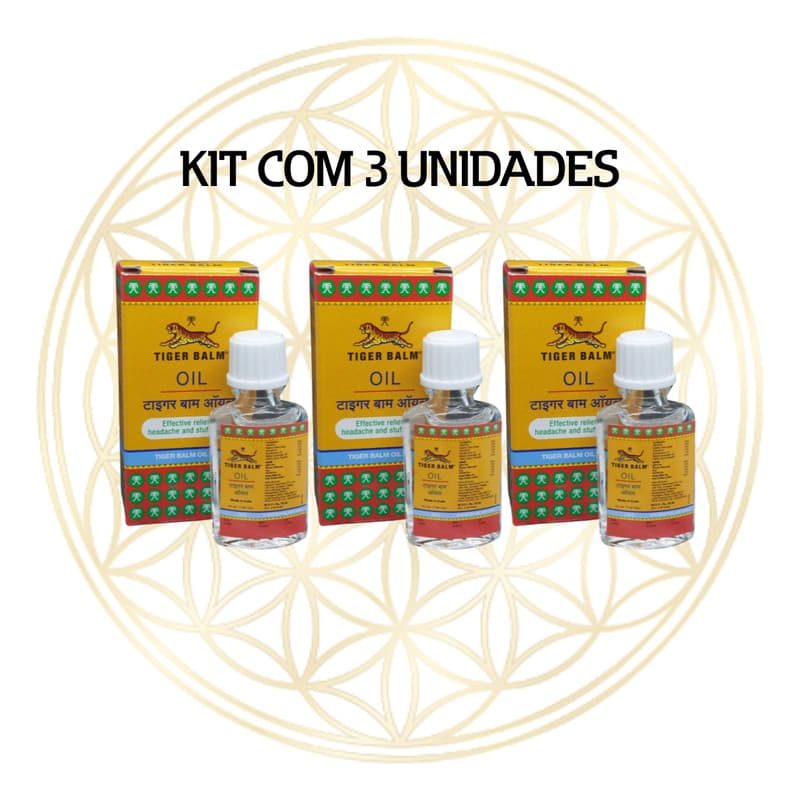 KIT C/ 3 TIGER BALM ÓLEO 100% ORIGINAL