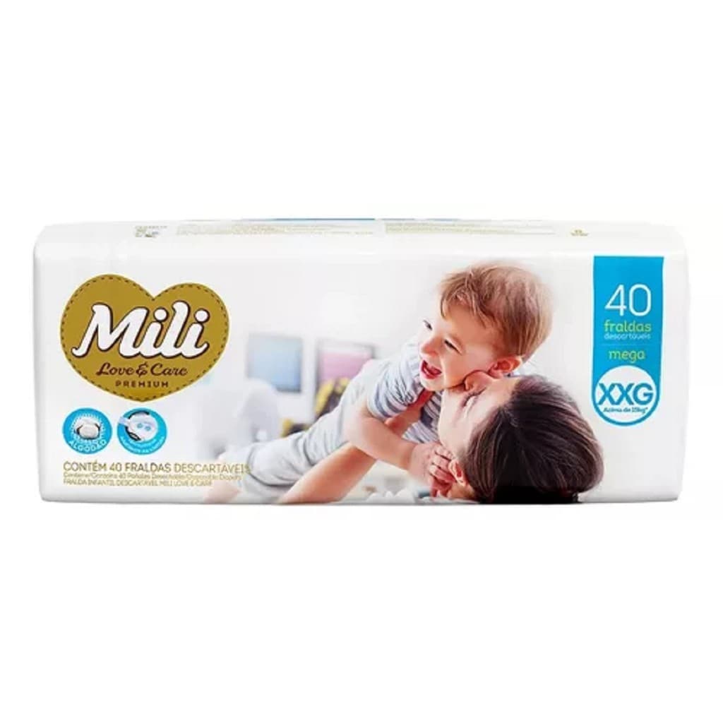 Fralda Descartável Mili Love & Care Tam XXG 40 Fralda - Mili