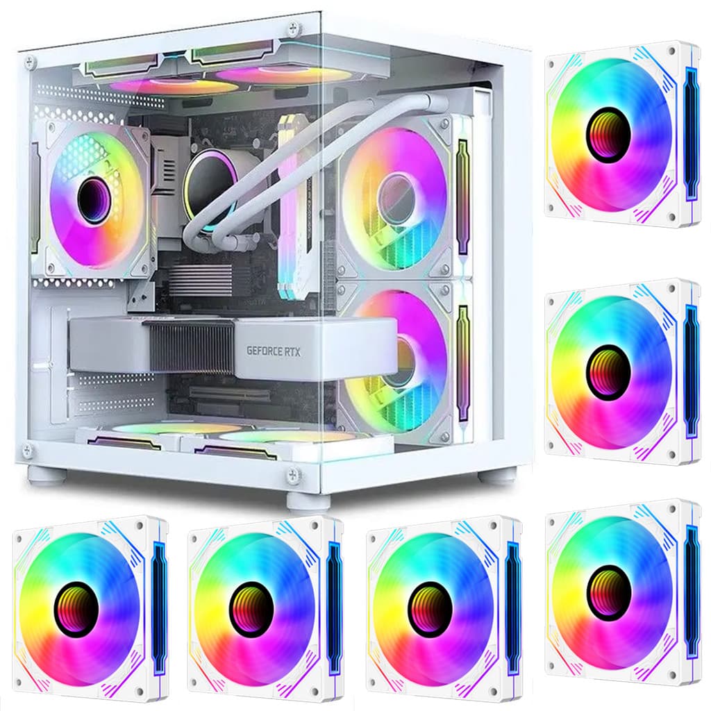 Gabinete Gamer  Aquário em Vidro Com 6 Fans RGB GB1797