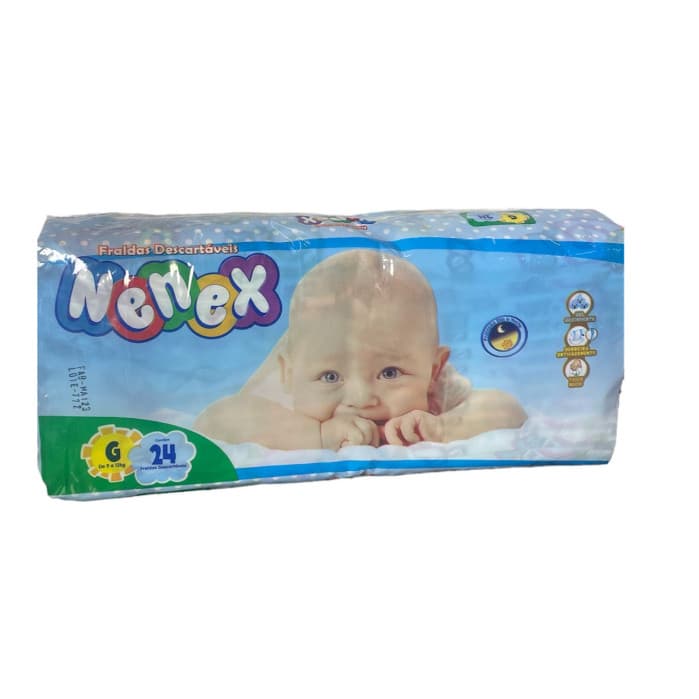 Fralda Descartável Nenex Jumbo G C/24 Un De 9 a  13 Kg