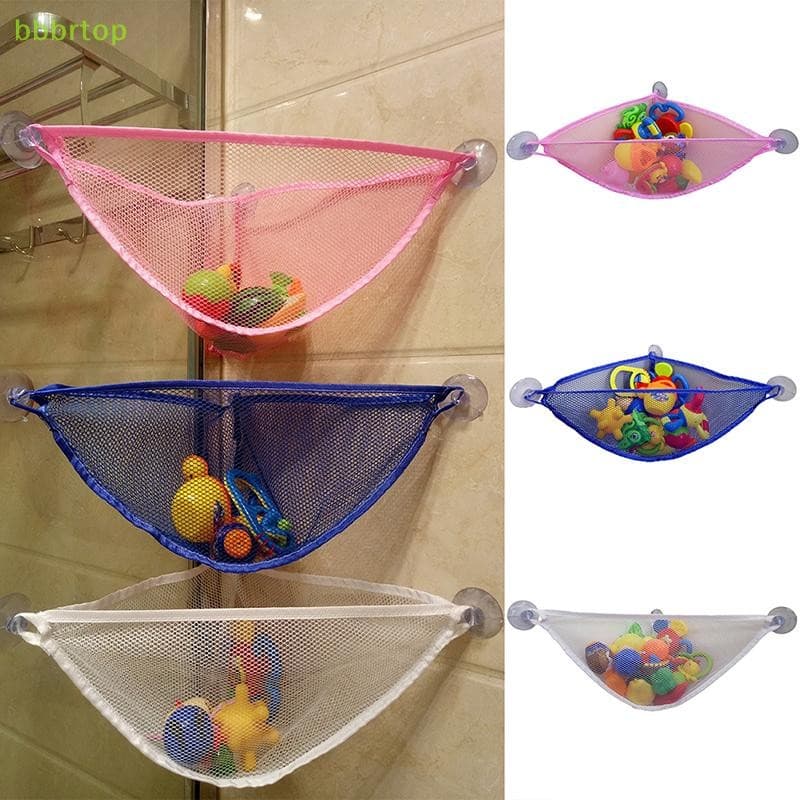 bbbrtop Ventosa Brinquedos De Banho Do Bebê Arrumado Saco De Malha De Armazenamento Organizador De Rede Banheiro Bons Pr