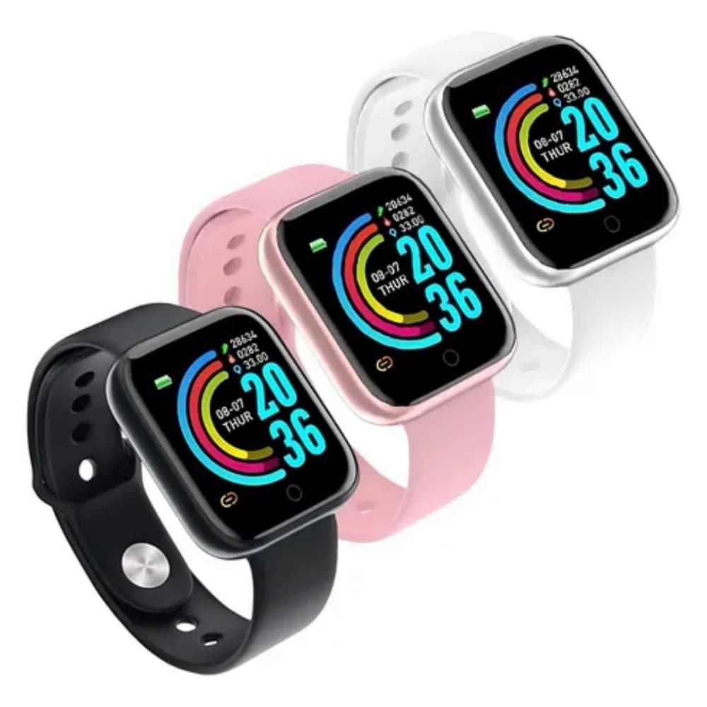 Relógio Inteligente D20/Y68 Plus - Smartwatch Compatível com Android e iOS: Monitoramento e Notificações Instantâneas