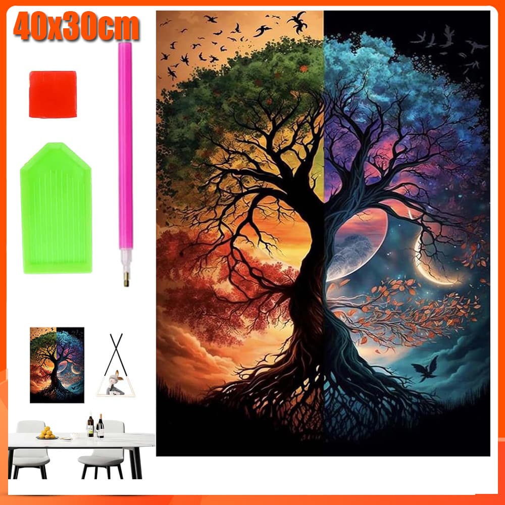 40x30cm Pintura Diamante 5D Pintura de Diamante Kits De , 5D DIY Broca Completa Arte Artesanato Decoração Árvore da Vida