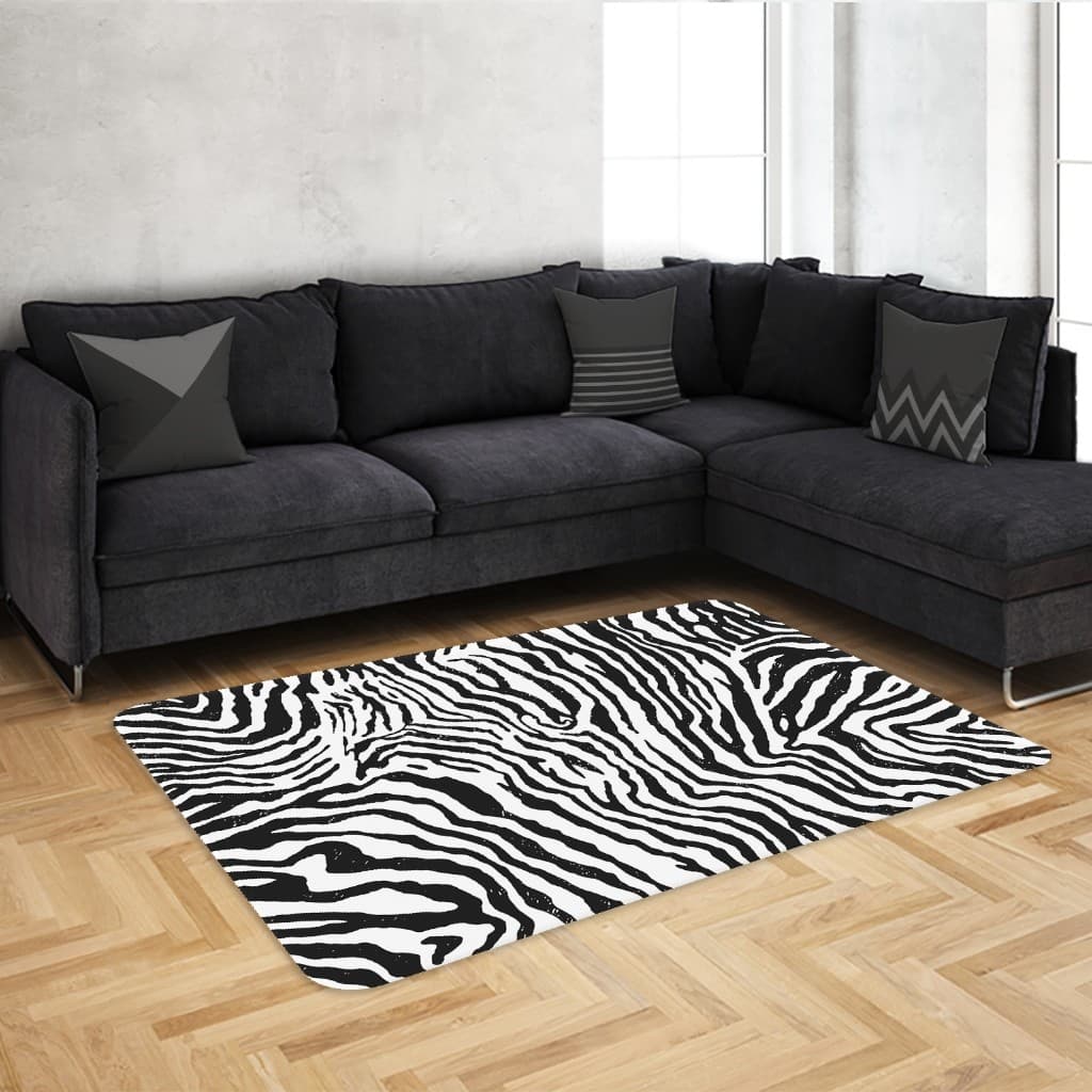 Tapete Grande Moderno para Sala 69x118cm – Antiderrapante | ZEBRA