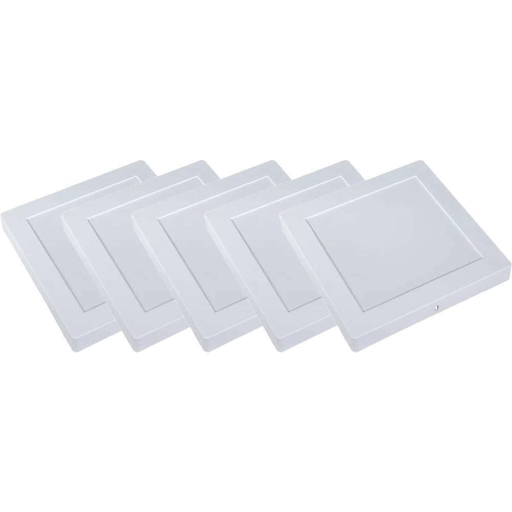 Kit Luminárias Plafon LED Quadrado de Sobrepor 18W - 4000K Com 5 Unidades (520,0054) - Noll LED