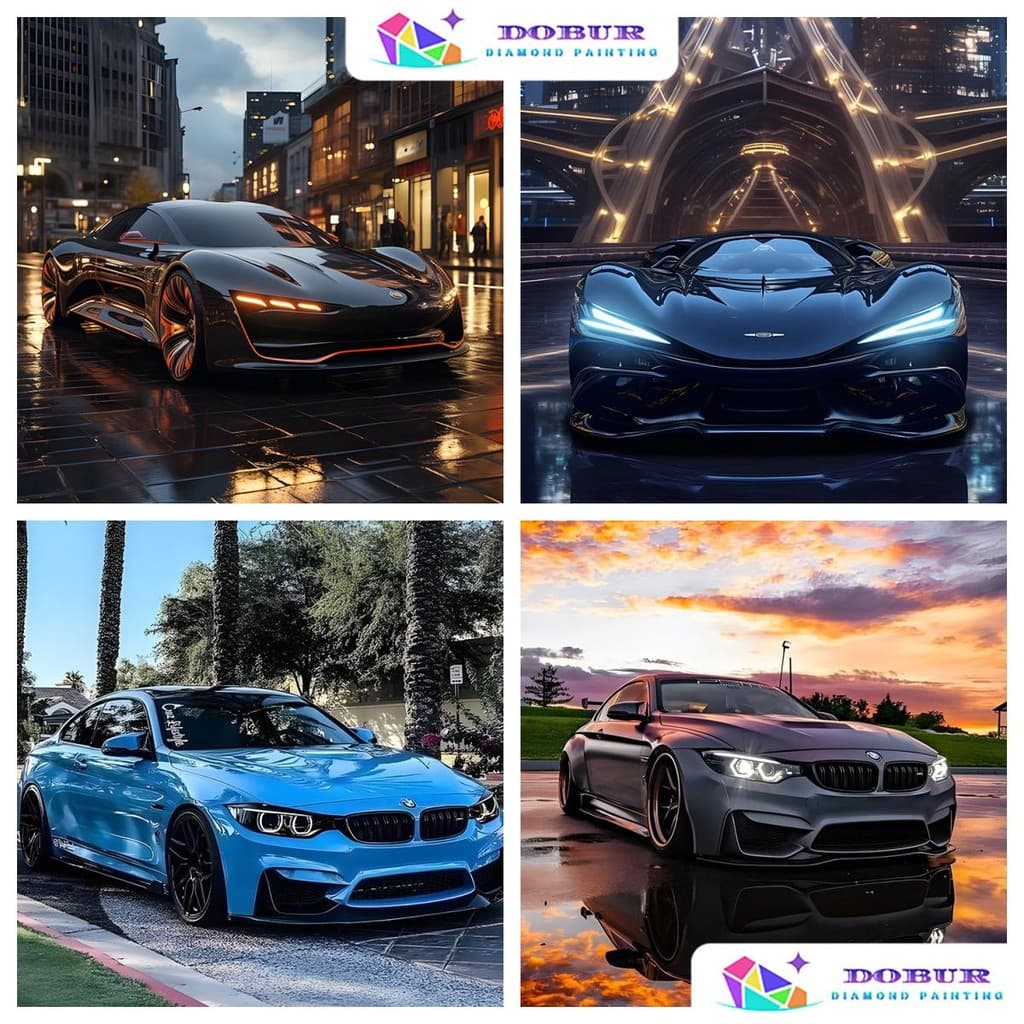 DOBUR 5D Kit De Pintura Diamante Broca Completa Carro Redondo/Quadrado 5D DIY Imagem Artesanal Tela Presente Artesanato 