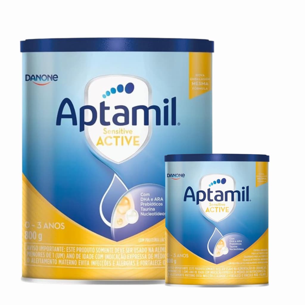 2 LATAS- Fórmula Infantil em pó Aptamil ACTIVE-Danone- 800GR