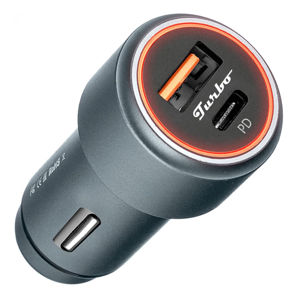 A' Gold Carregador Veicular Turbo 60w Acendedor Usb-c Ultra Rápido Carregador Para Carro