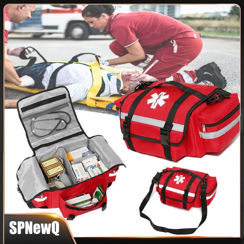 Kit De Primeiros Socorros Vazio Para Armazenar E Transportar Suprimentos Médicos De Emergência Grande Capacidade