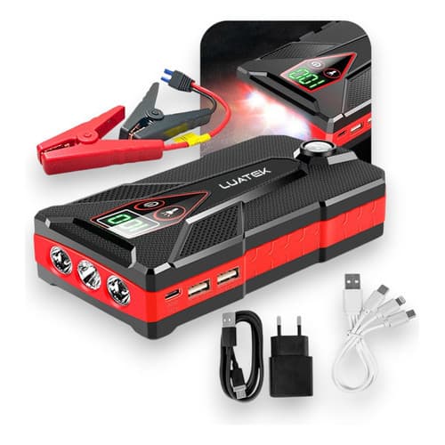 Carregador De Bateria Auxiliar Partida Portatil Automotivo