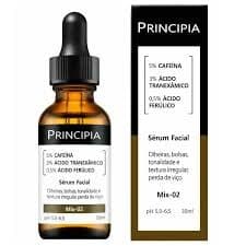 Sérum Facial Anti-Idade Principia Skincare Mix-02 Cafeína + Tranexâmico + Ferúlico 30ml