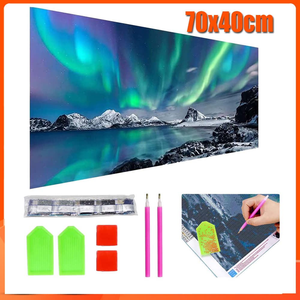 70x40cm Pintura Diamante 5D Pintura de Diamante Kits De , 5D DIY Broca Completa Arte Artesanato Decoração aurora