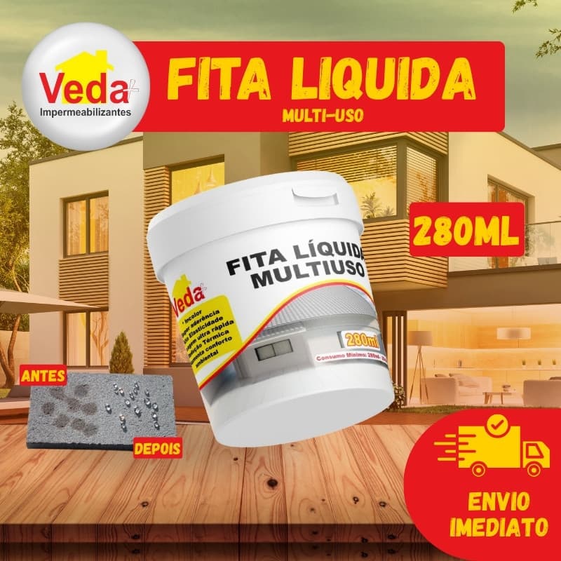 Impermeabilizante invisível liquido 280 Ml Fita liquida multiuso, Box Pia Ralo Trinca Telha Vaso