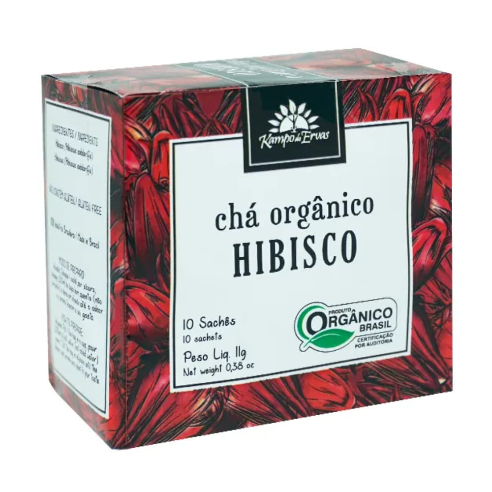 Chá Orgânico Hibisco Sachê - Kampo de Ervas