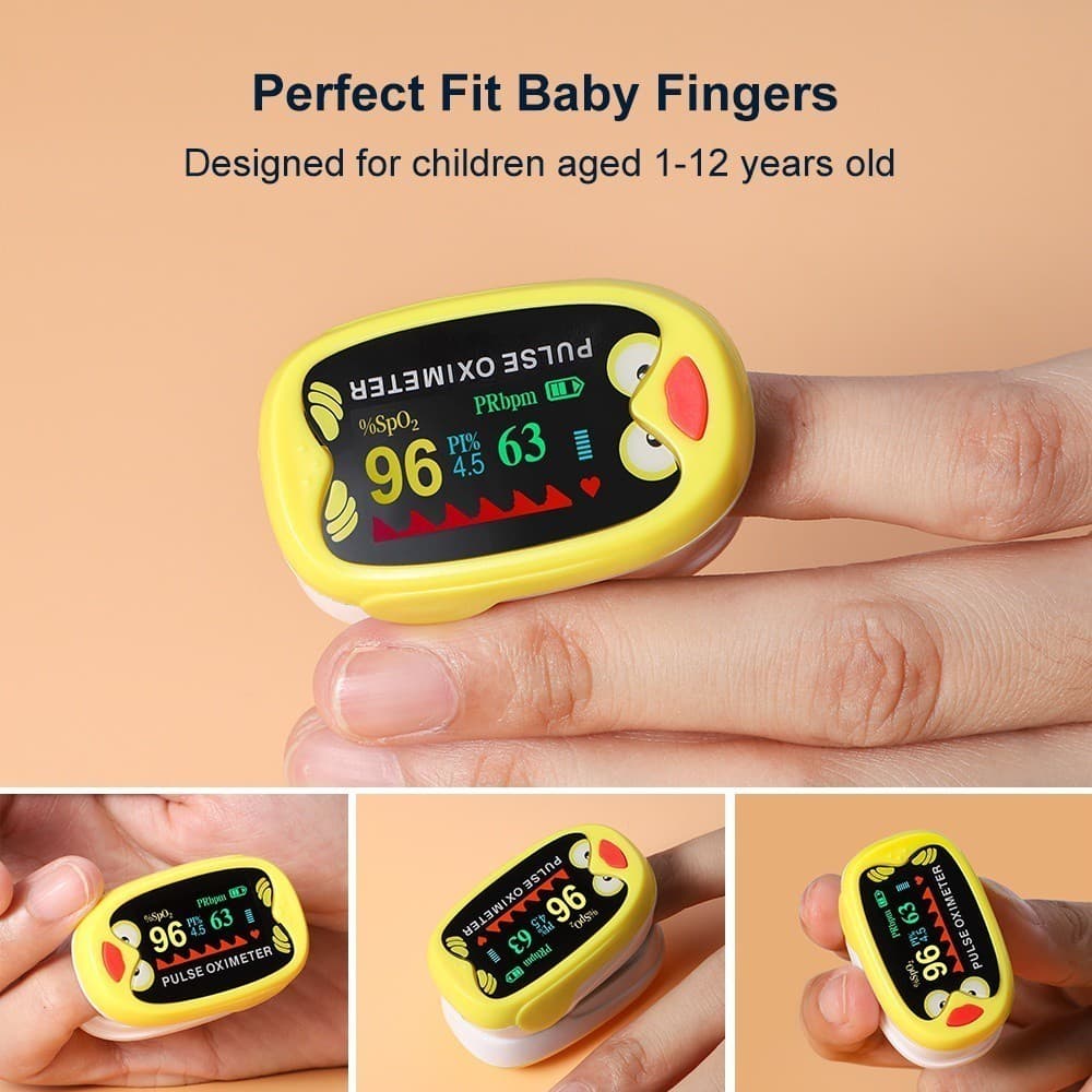 Oxímetro Infantil Neonatal Pediátrico De Dedo Digital Crianças Medidor Oxigênio Recarregável Pulse