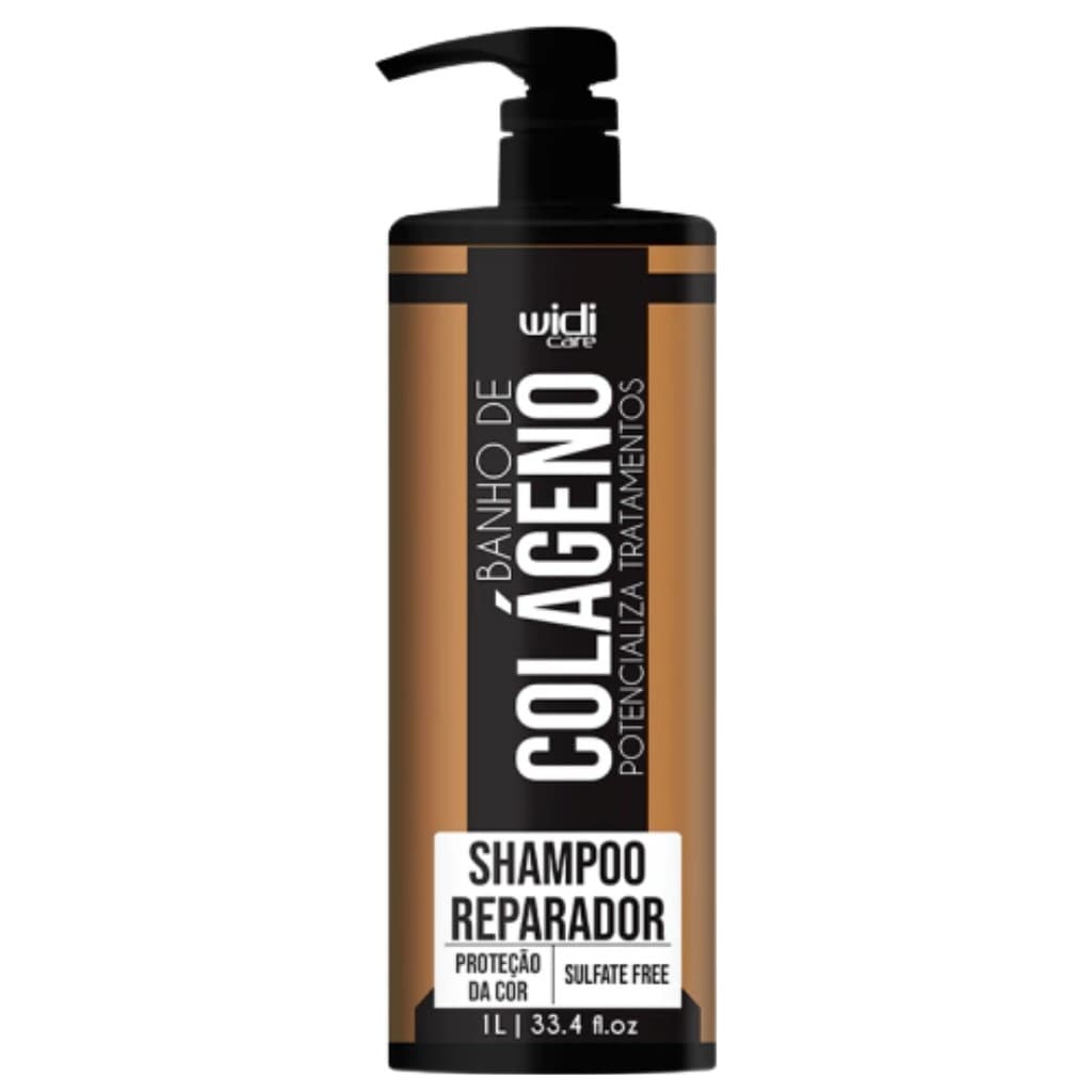 Shampoo Reparador Capilar Banho De Colágeno Widi Care Tratamento Sem Sulfato Hidratante 1L