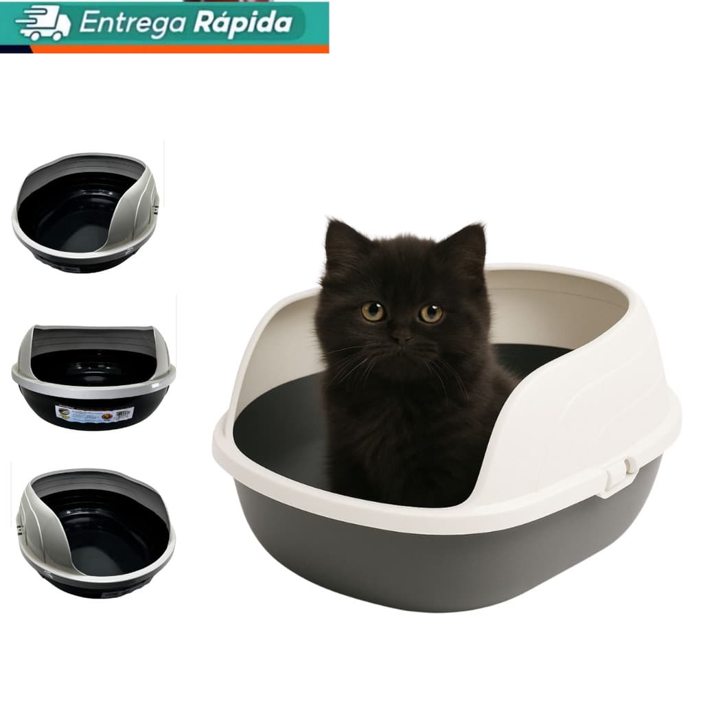 Caixa de Areia Sanitária Bandeja Higiênica Furba Com arco para Gato FURACÃO PET ENVIO IMEDIATO