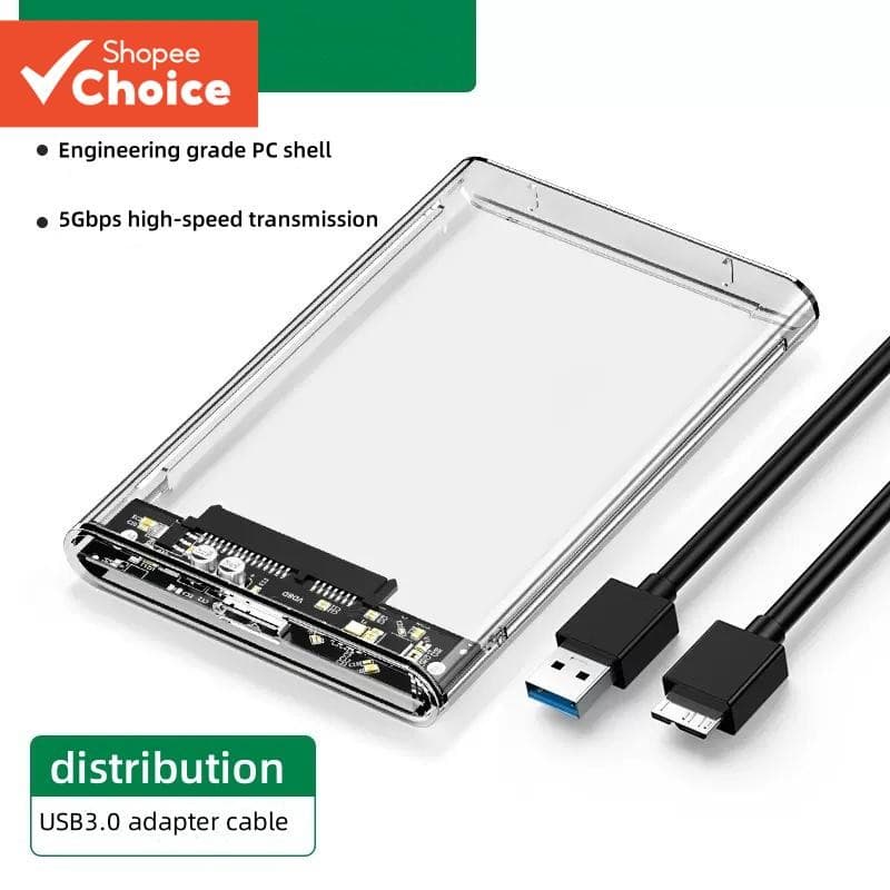 Caixa De Disco Rígido USB C Type 3.0 2.0 Gabinete HDD Externo 2,5 Polegadas SATA SSD Com Suporte Para 6 Tb Móvel