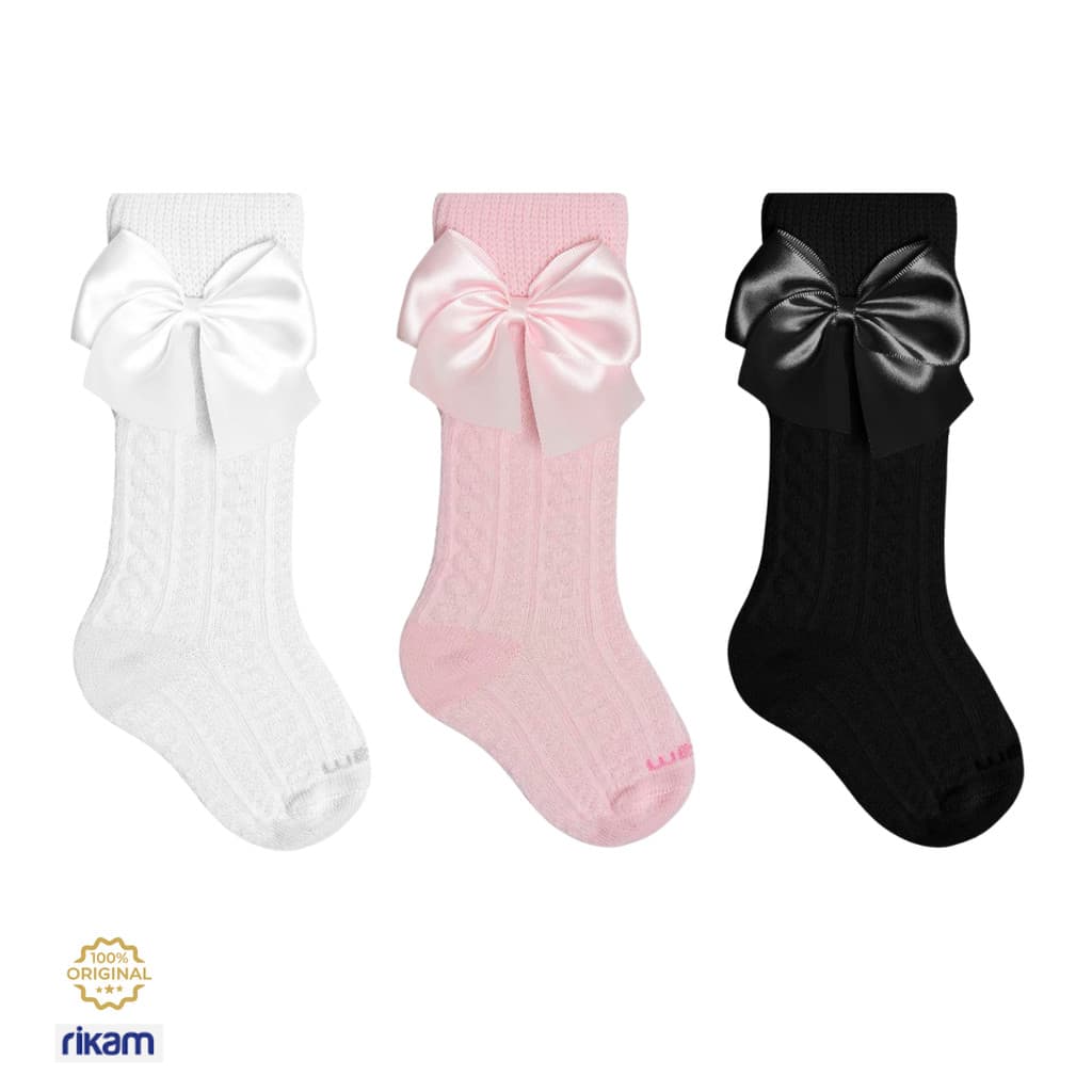 Meia Cano Longo Bebê com Laço Menina RN/PP - Rikam