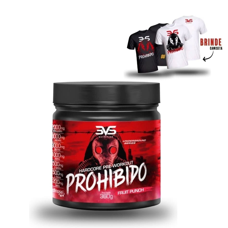Pré-treino Prohibido 360g Fruit Punch - 3VS