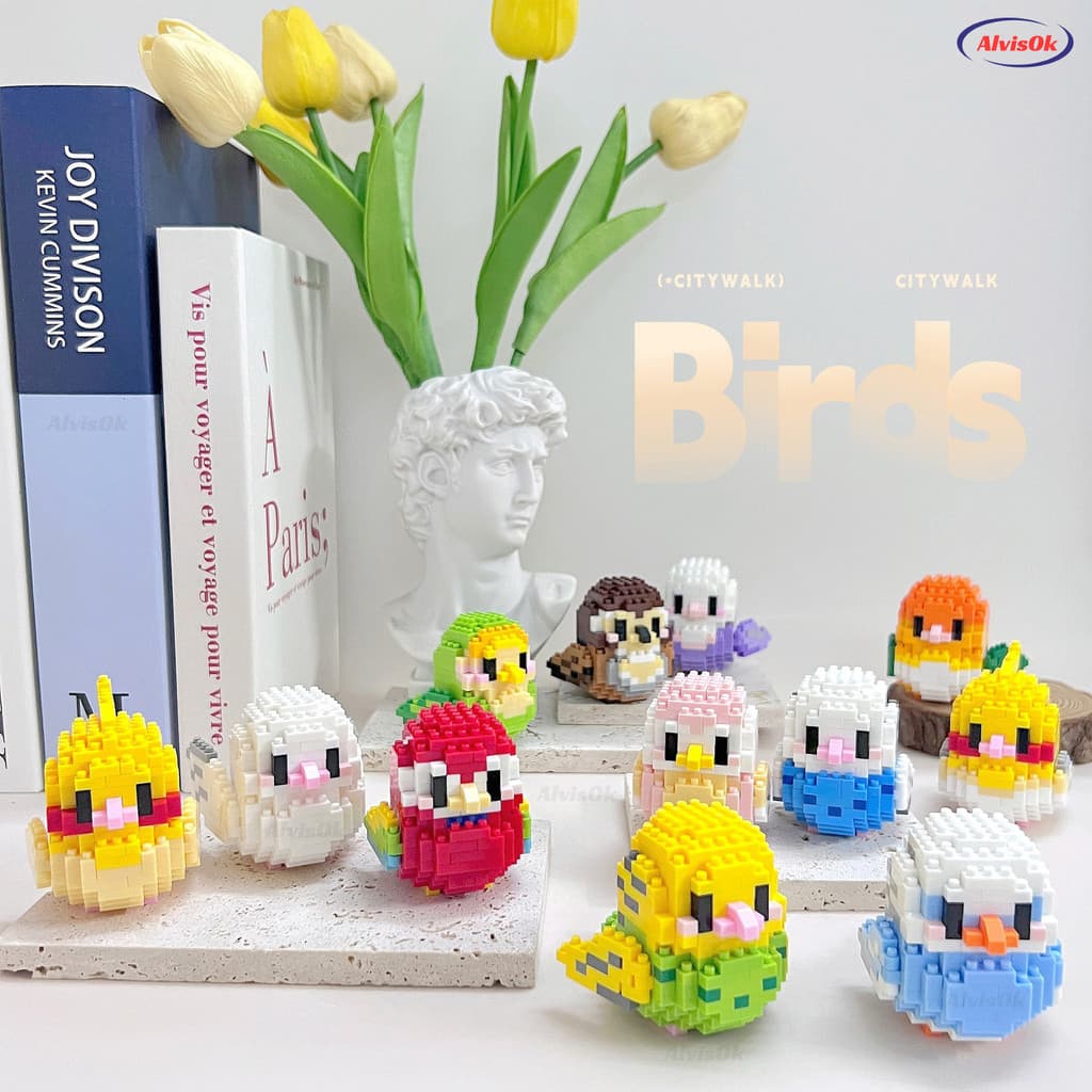 Blocos de Montar de Passarinhos Mini Brinquedos Animais de Brinquedo Brinquedo Educativo