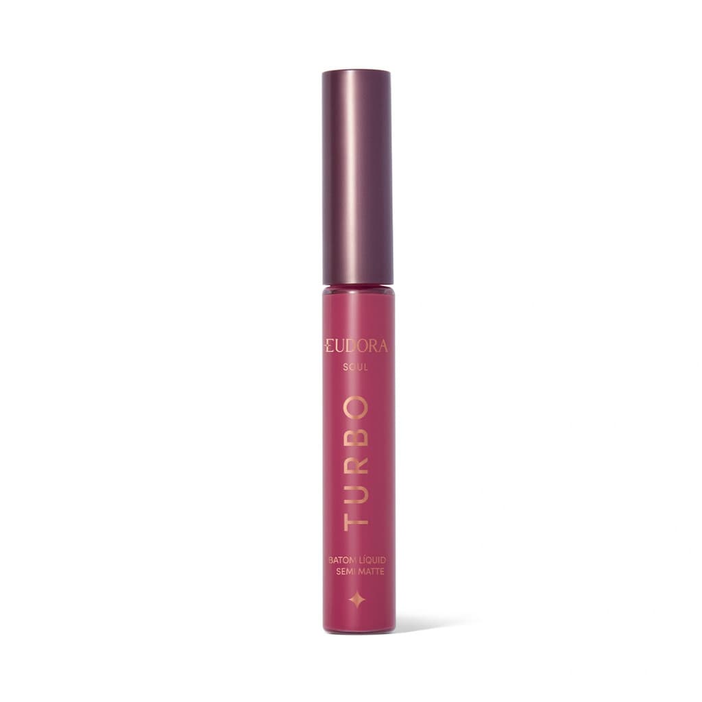 Batom Líquido Eudora Soul Turbo Semi Matte – Rosa Pink Turbinado