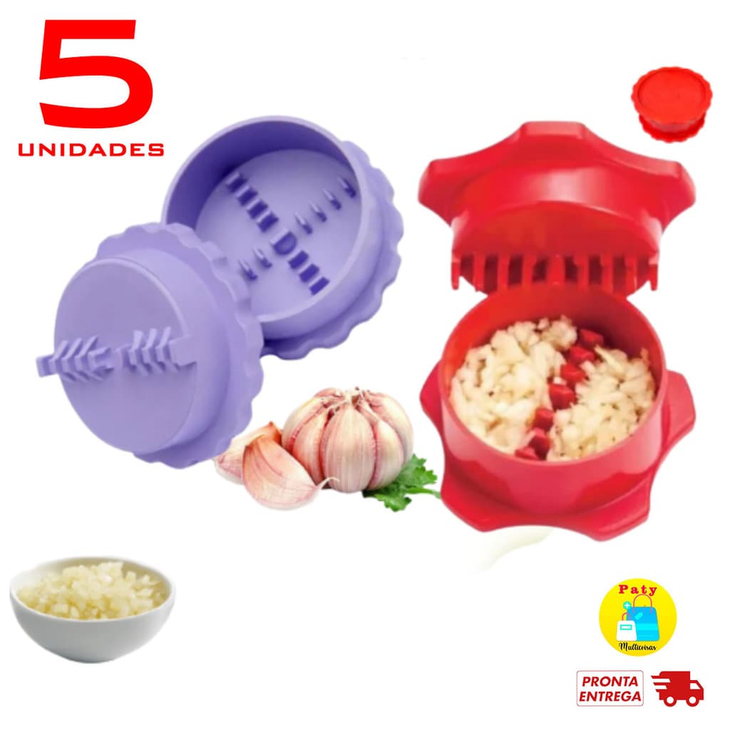Kit 1 a 5 Triturador de alho manual super prático picador tempero