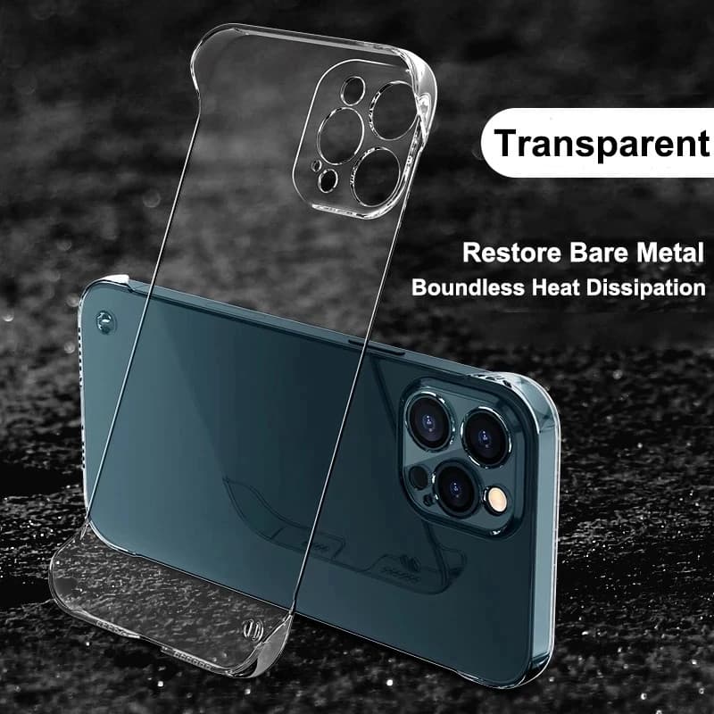 Capa Protetora Transparente Sem Moldura Para iPhone 17Air 13 12 11 14 15 16 17 Pro MAX PLUS X XSMAX XR À Prova De Choque