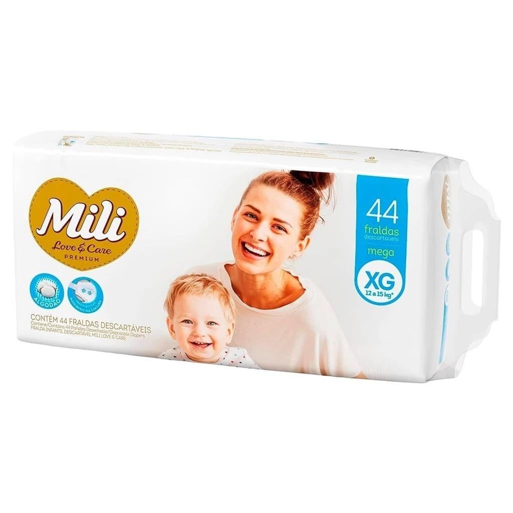 Fralda Descartável Mili Love & Care Tam XG 44 Fraldas - Mili