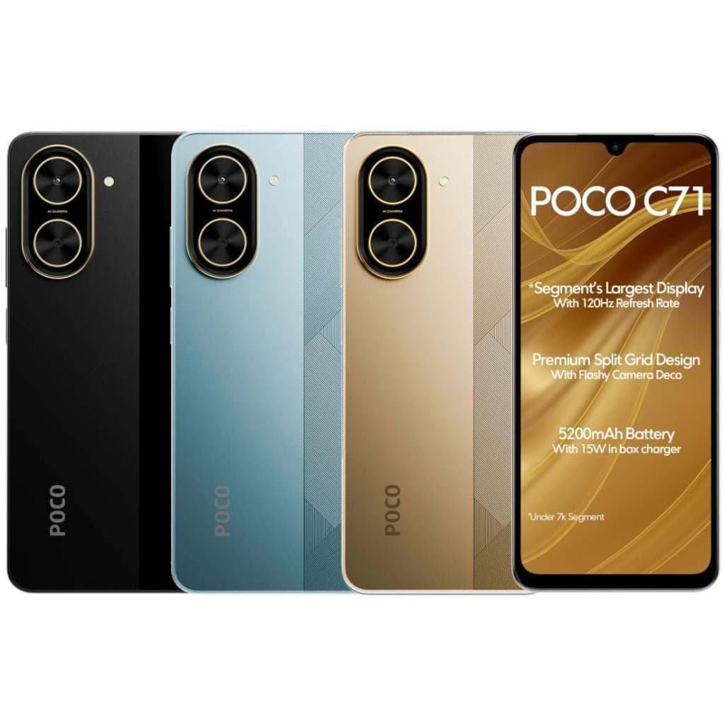 Celular Smartphone Xiaomi Poco C71 Dual Sim Versão Global (COM CAPINHA E PELÍCULA)