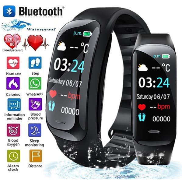 Smartwatch Relógio Inteligente Bluetooth Frequência Cardíaca Pressão Arterial Pulseira Esporte Contador De Calorias À Pr