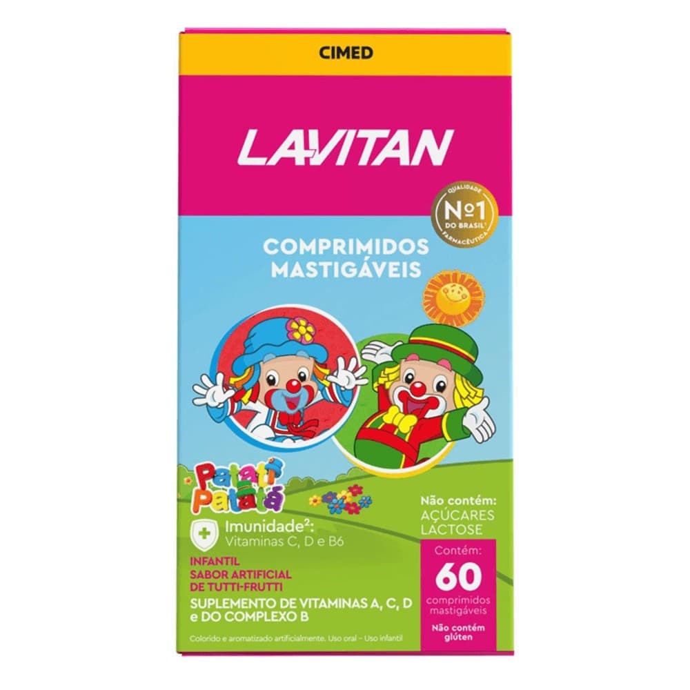 Lavitan Vitaminas Infantil Tutti-Frutti 60 Comprimidos