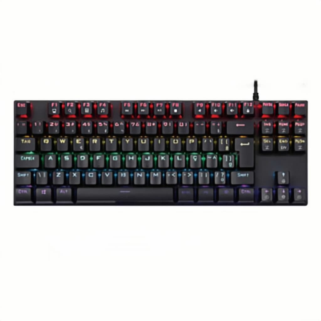 Teclado Gamer Realmente Mecânico Led Rgb Para Pc Notebook Computador