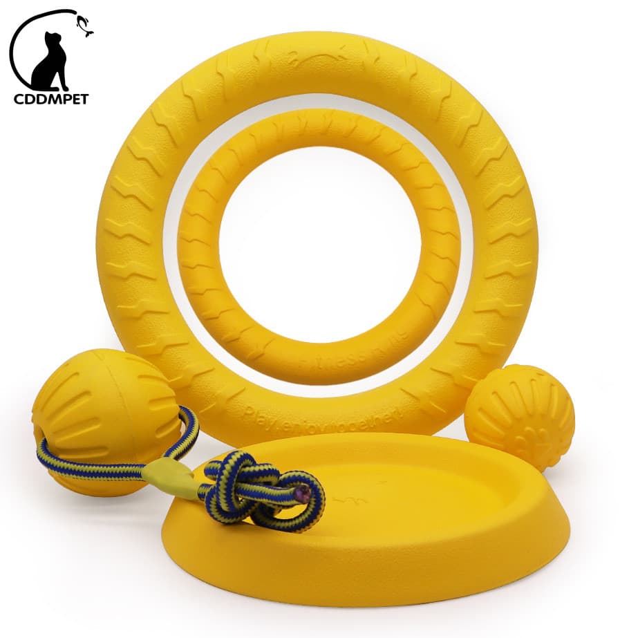 Corda Brinquedo Cachorro Discos Voadores Anel Para Cães Bola De Mascar Resistente às Mordidas