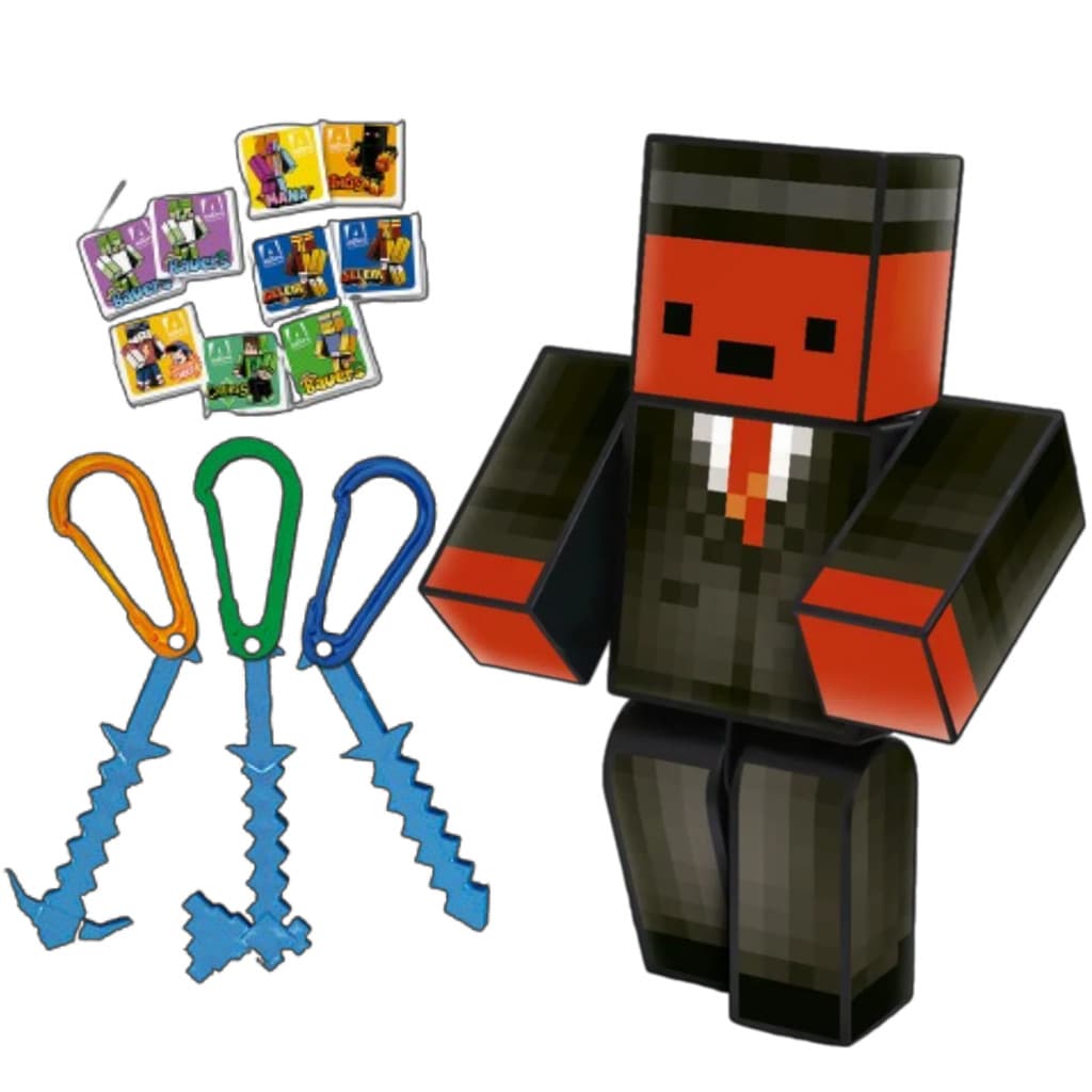 Boneco Minecraft Turma Do Problems Kadu 25cm Articulado Gamer