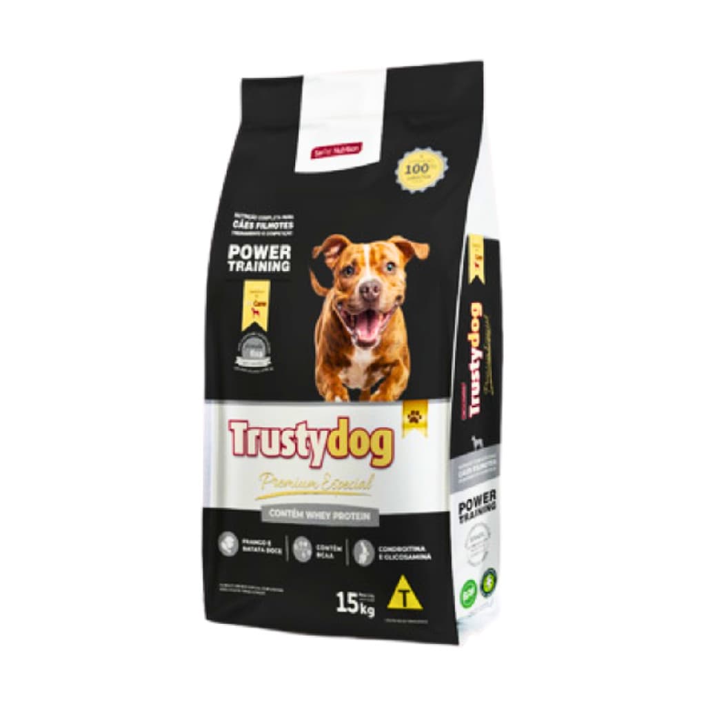RAÇÃO PARA CACHORRO TRUSTY DOG FILHOTES POWER TRAINING 15 KG